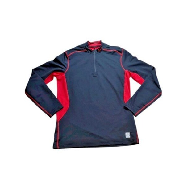 Nike Pro Combat Hyperwarm Dri-Fit Max Shirt Mens Size Large Fitted 1/4 Zip Logo - Picture 1 of 9